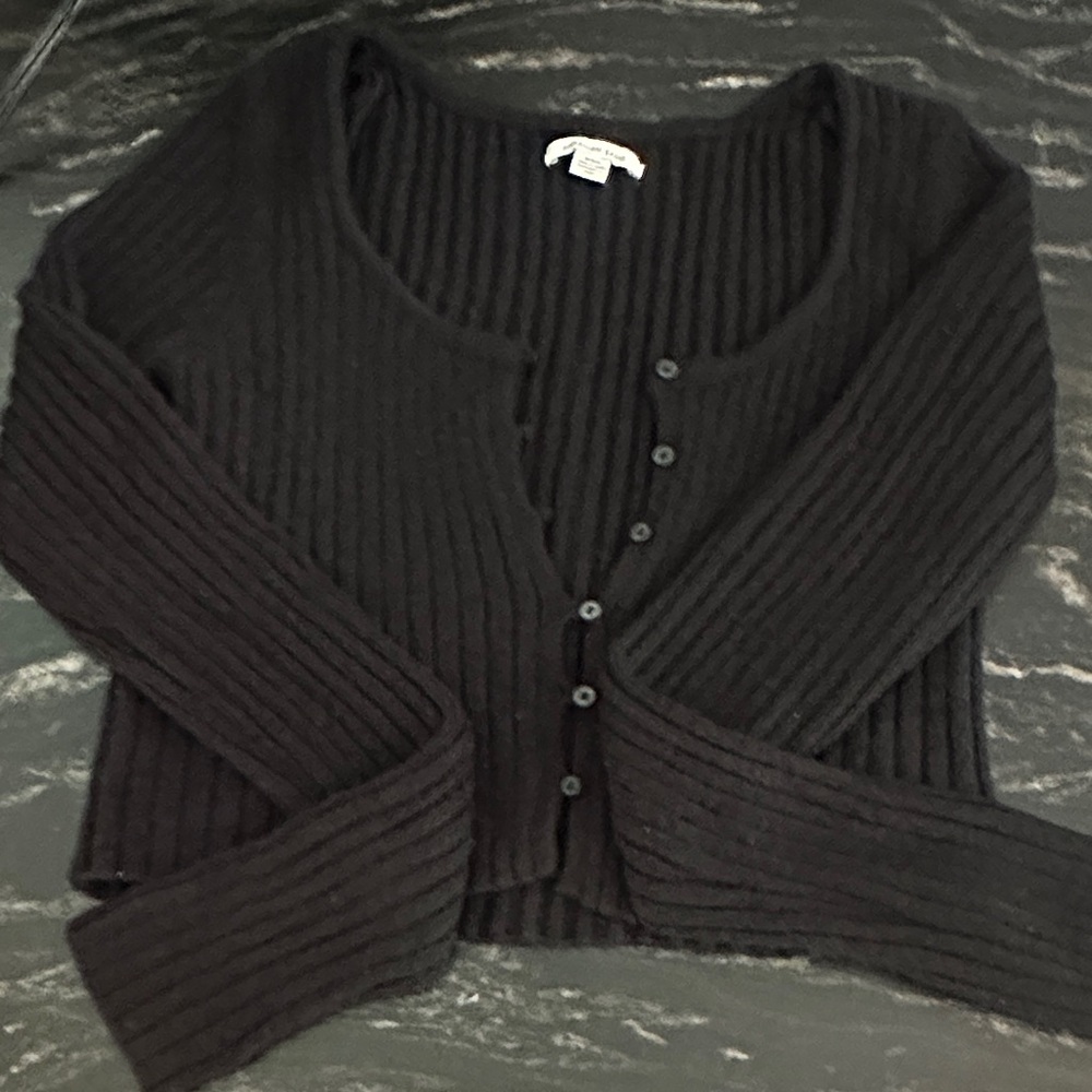 American Eagle Black Ribbed Women's Sweater